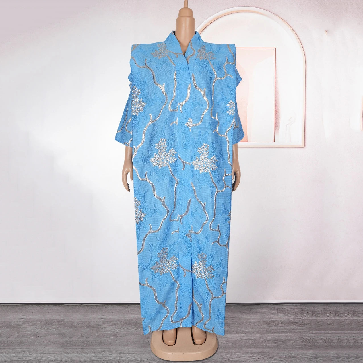 Elegant Dashiki Ankara MooMoo for Women | v Neck Large Size Traditional Femminine Kaftan| Maxi Long Dress  Cloth